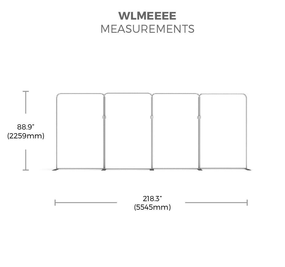 BrandStand WavelineMedia WLMEEEE Tension Fabric Display measurements