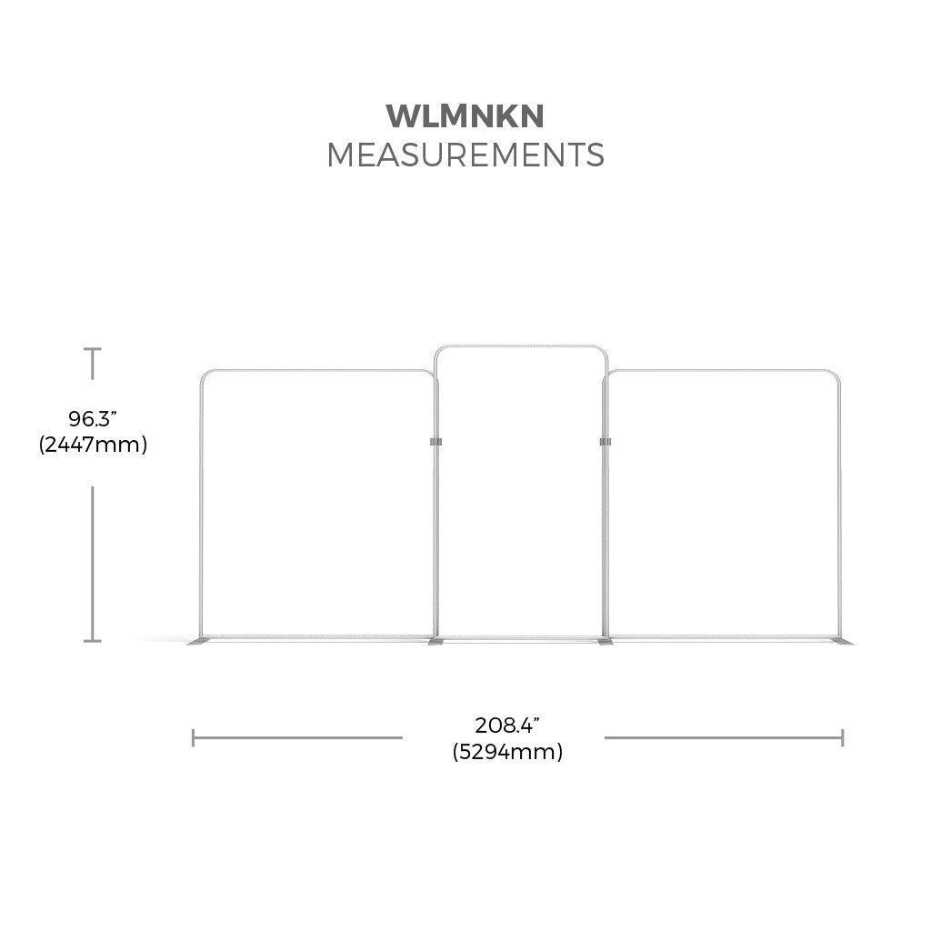 Makitso WLMNKN WavelineMedia Tension Fabric Display measurement