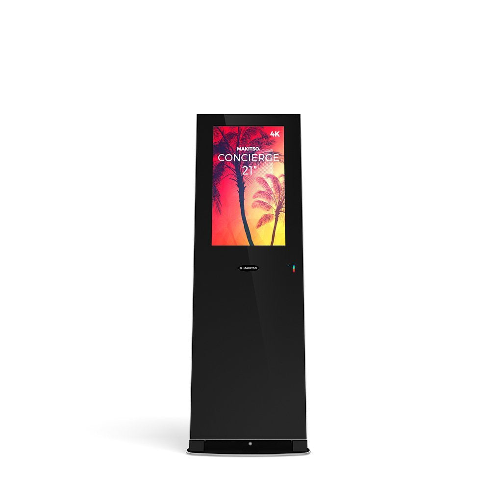 Makitso® Concierge Digital Retail Kiosk Solutions 21.5" Black Front View