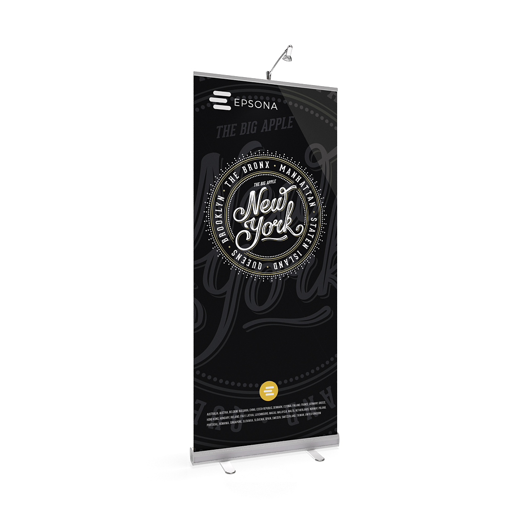 BrandStand® 1 Rollup Retractable Banner Stand Silver