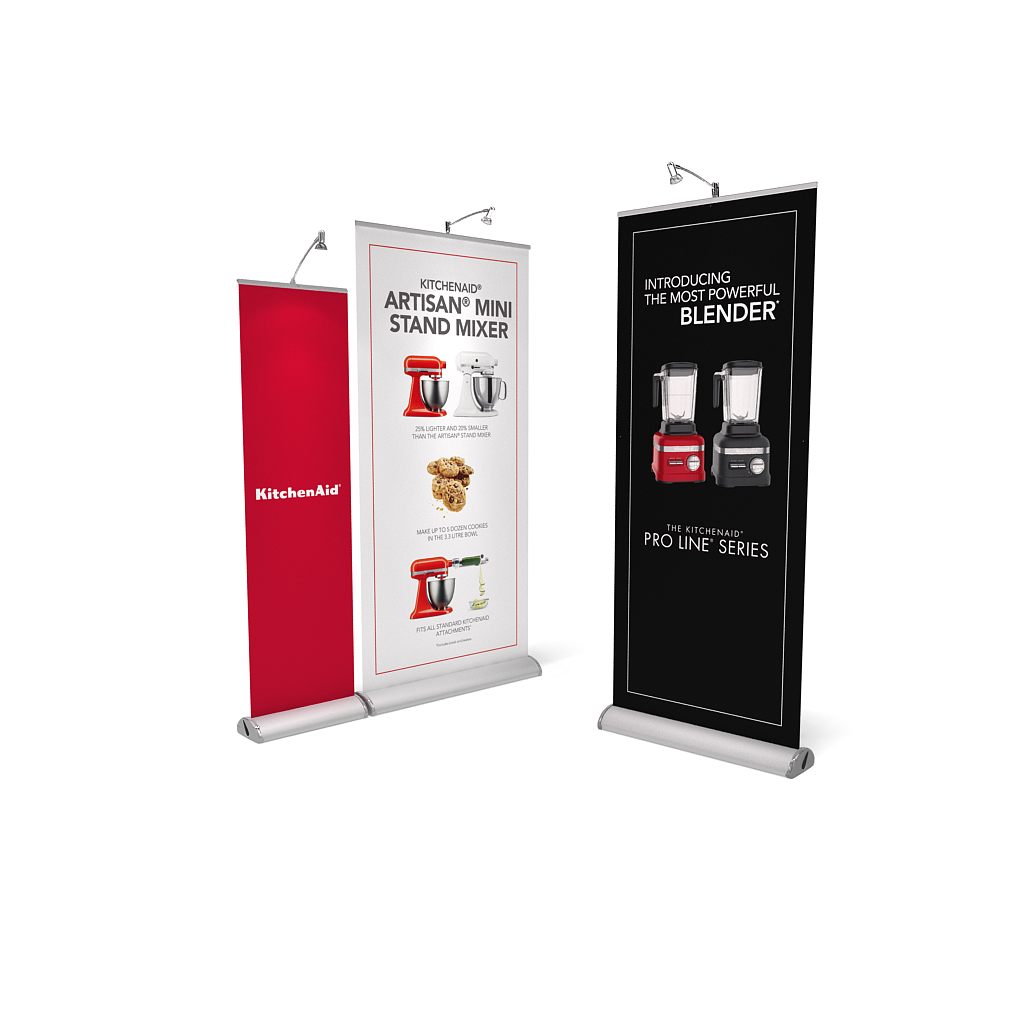 BrandStand 3.5 Rollup Retractable Banner Stand Silver Collection