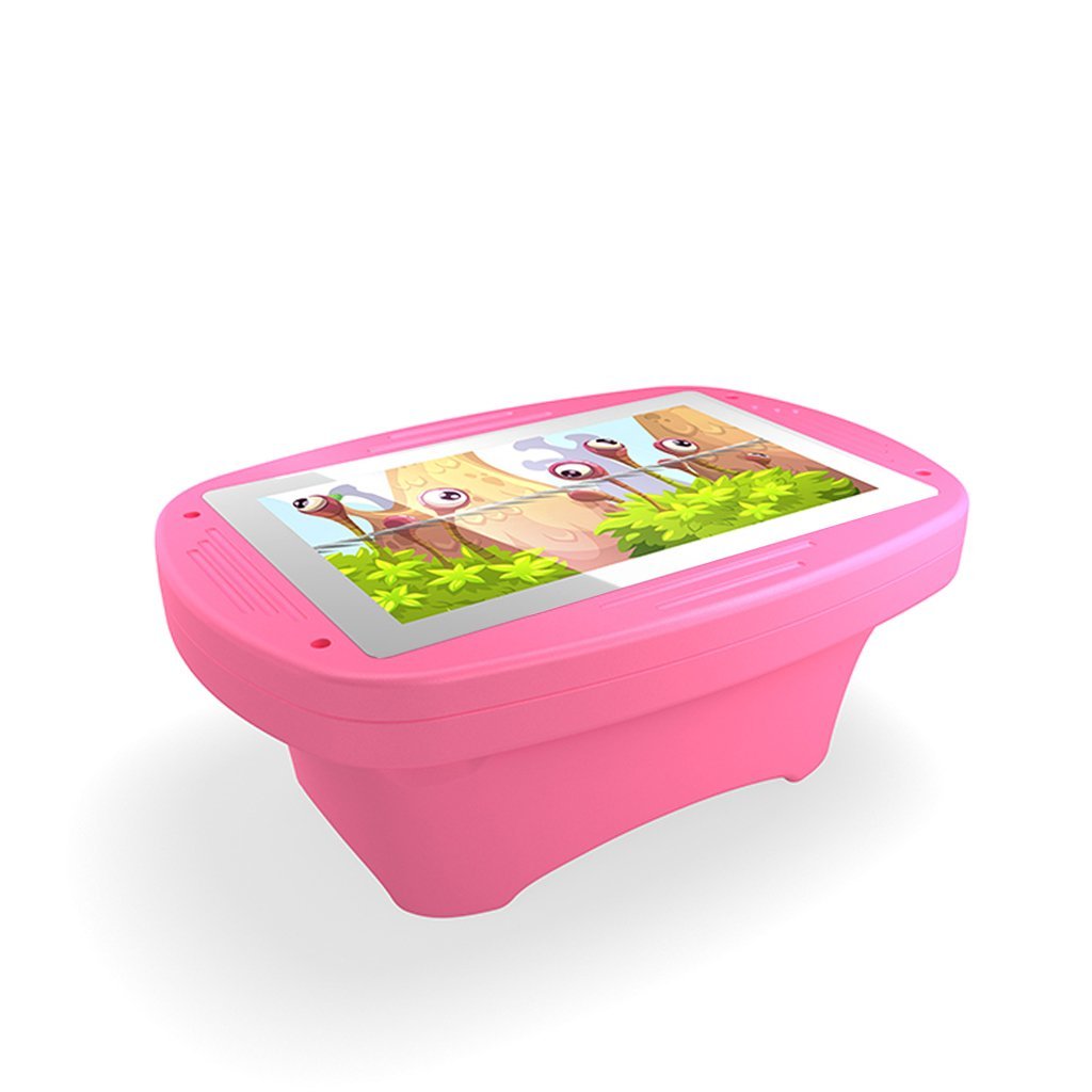Makitso 4k Interactive Children's Touch Screen Monitor Table Pink Side View