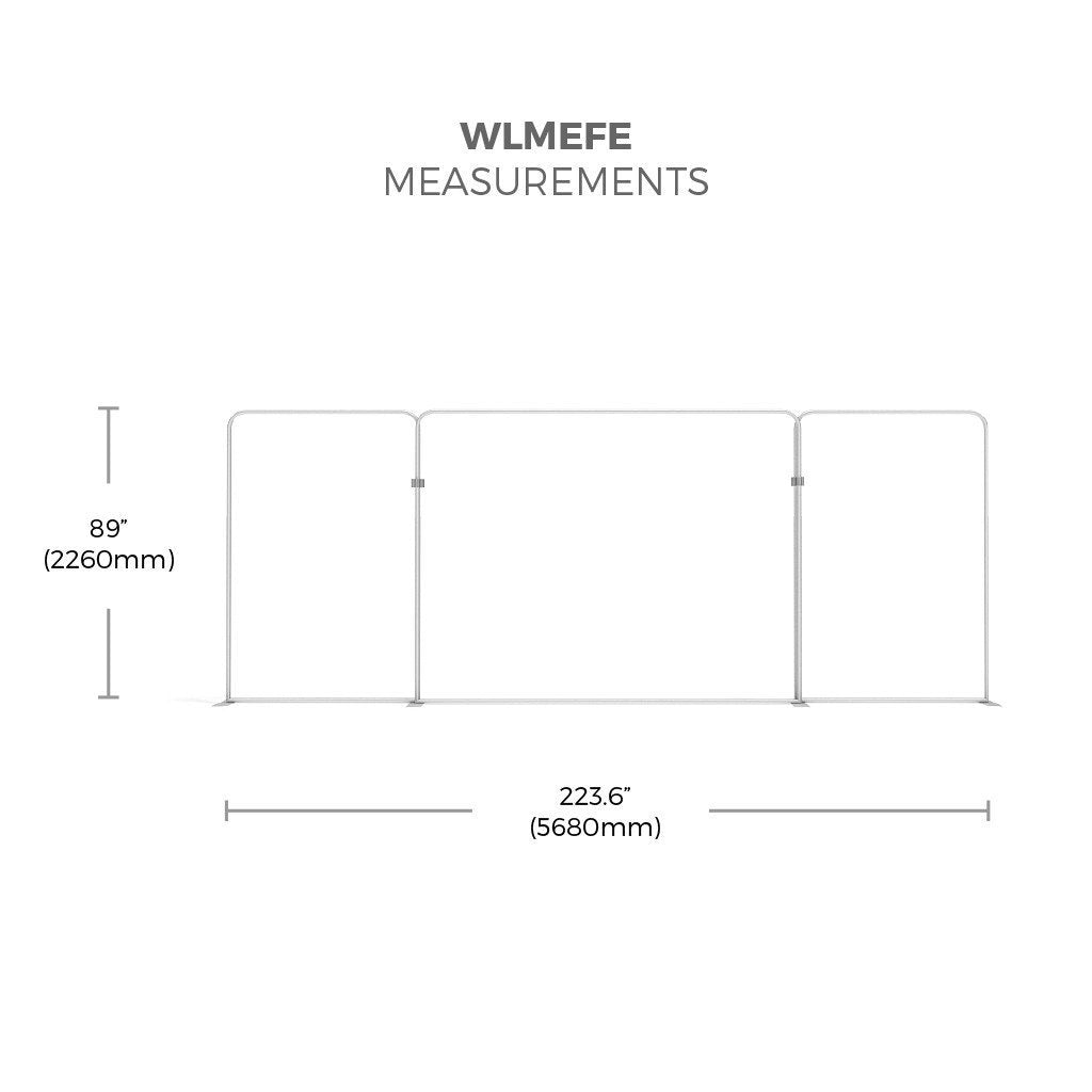BrandStand WavelineMedia WLMEFE Tension Fabric Display measurements